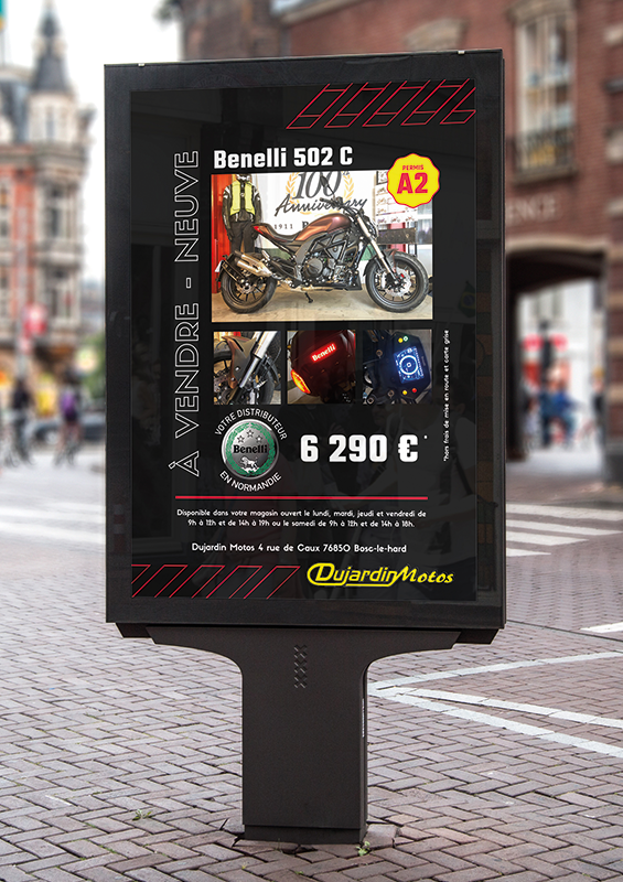 sg communication création affiche vente moto