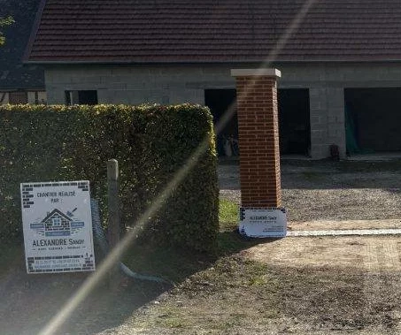 Panneau de chantier Sandy Alexandre