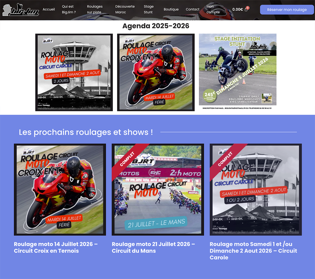 Site web BigJim Event